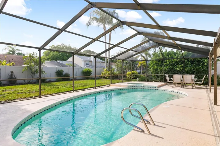 Pool is surrounded by a 31'x46' screened in lanai