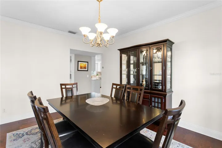 View from the dining room looking towards kitchen