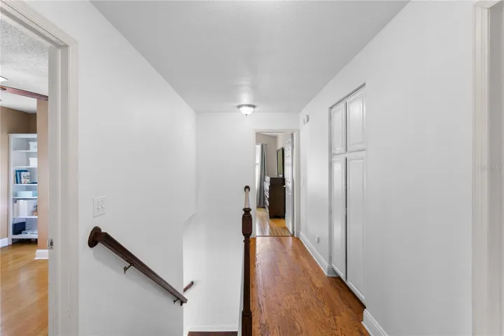 Head upstairs for the four bedrooms