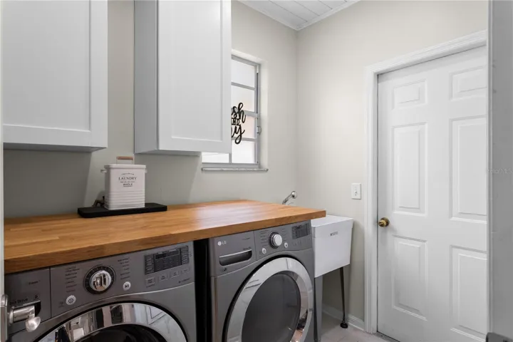 First floor laundry room with access to garage