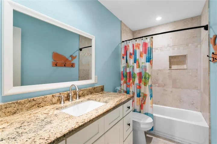 2nd floor full bath with granite counter top