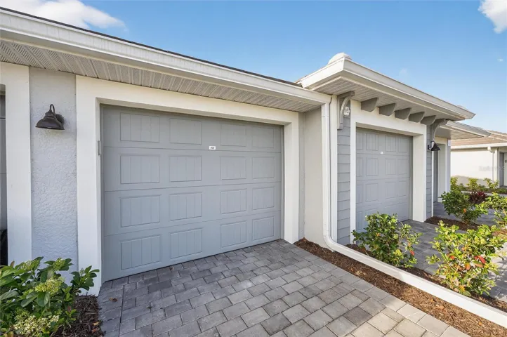 front of garage