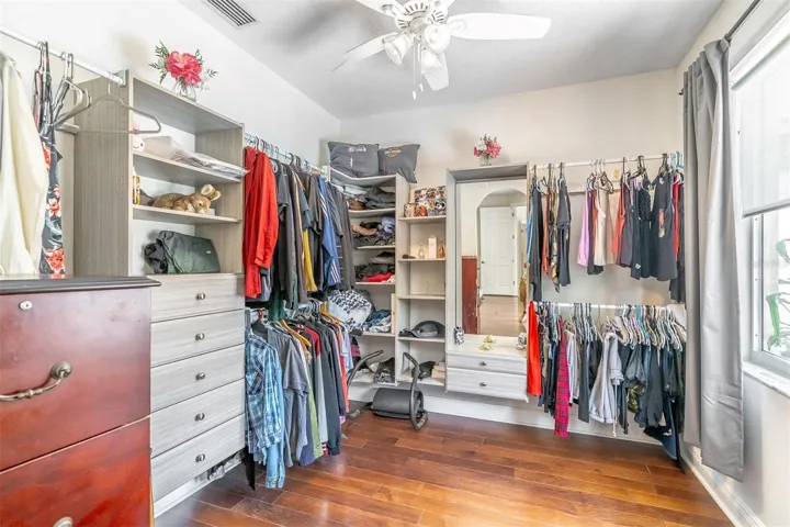 Two closets in Primary Suite