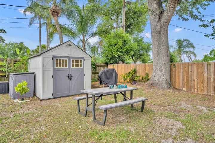 Shed in Backyard