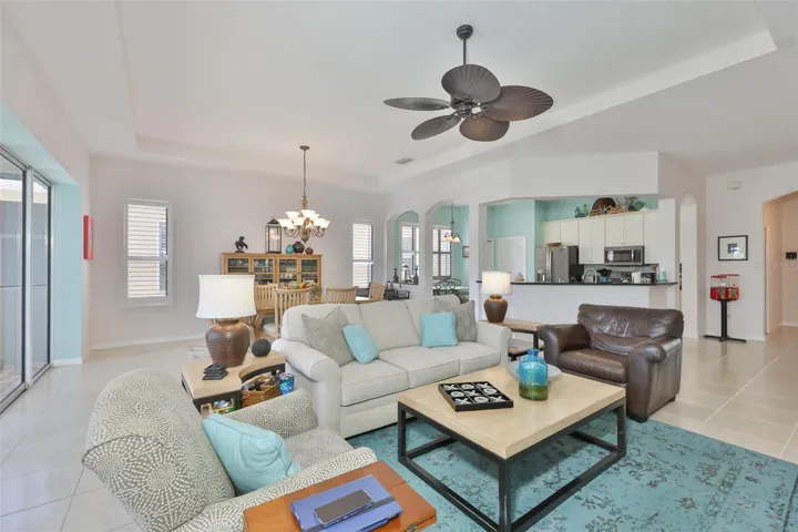 Great room is spacious and open, perfect for entertaining.