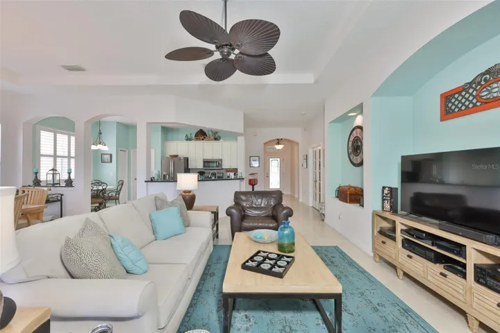 The architectural features in this home along with the coastal feel make this a relaxing and perfect Floridian home to own.