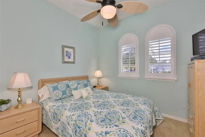Ample room for a queen size bed and multiple pieces of furniture.