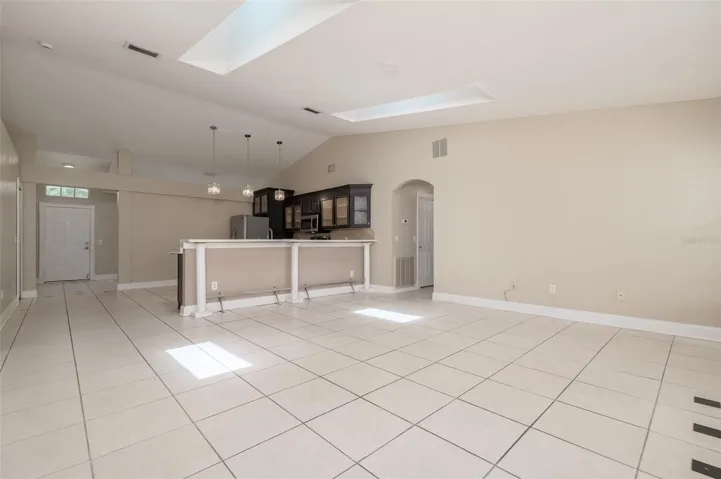 Living room open to kitchen