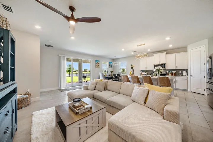 Open Concept Living Dining Kitchen
