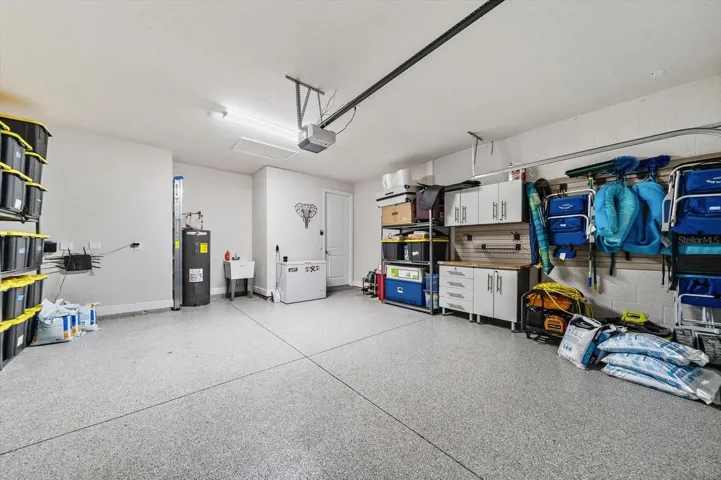 Custom Cabinets with Two Car Garage