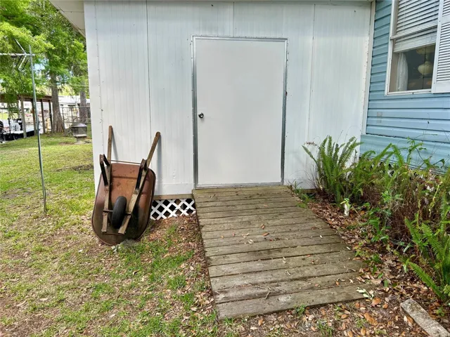 Rear Shed W/Door @ Ramp to Yard