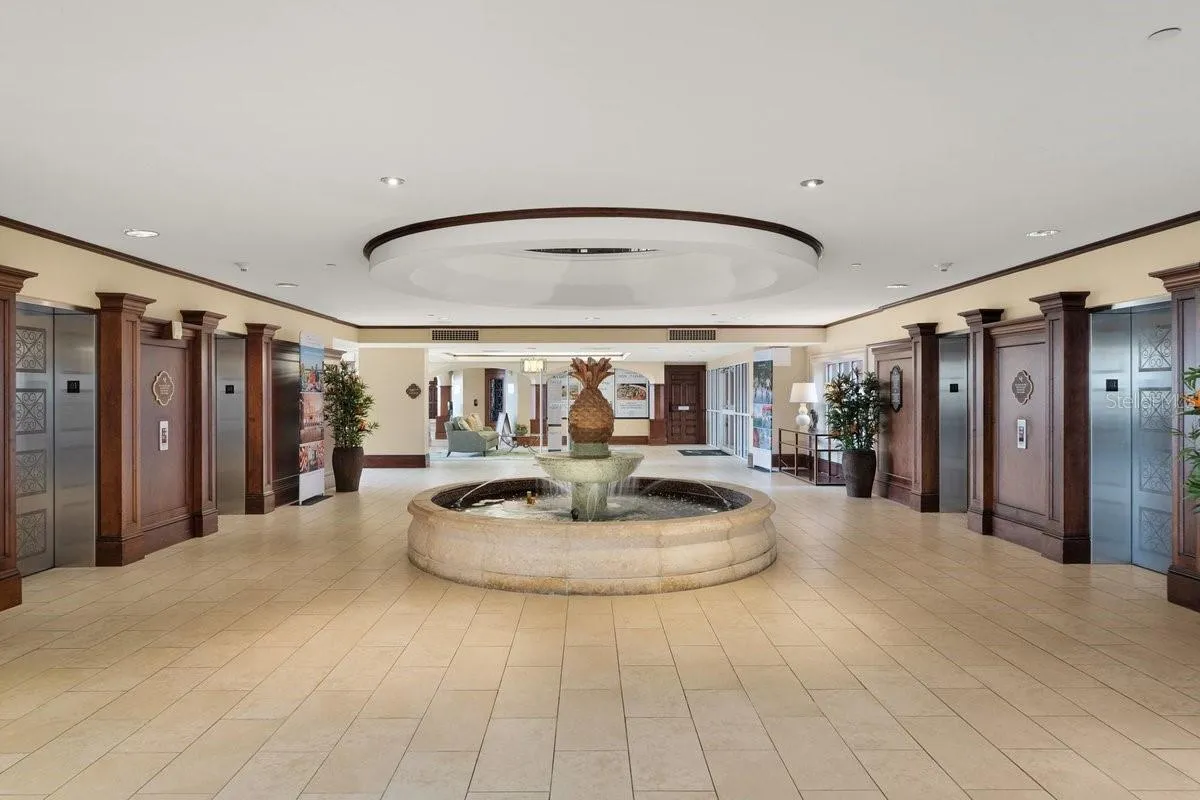 Inviting, the lobby sets the tone for the relaxed coastal lifestyle that defines Ocean Crest living.