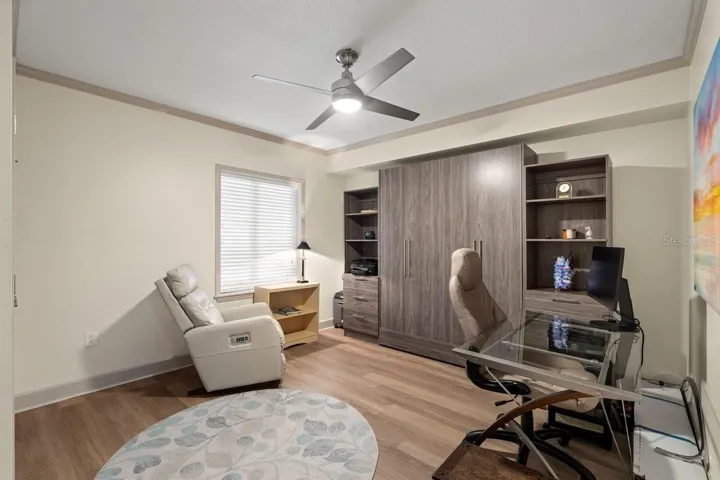 Flexible in design and thoughtfully finished, this additional space easily adapts to work, relaxation, or visiting guests.