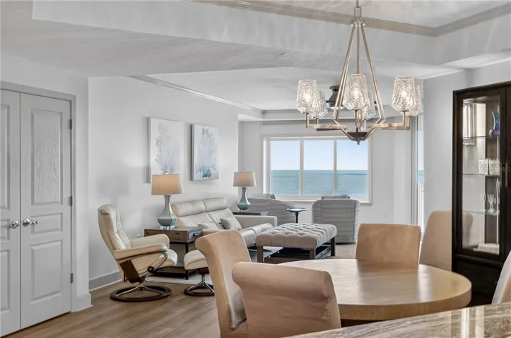 From the kitchen to the dining and living spaces, the open design was created so the ocean never feels out of sight.