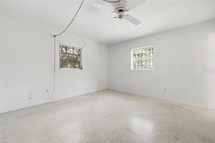Virtually staged, removed exercise equipment