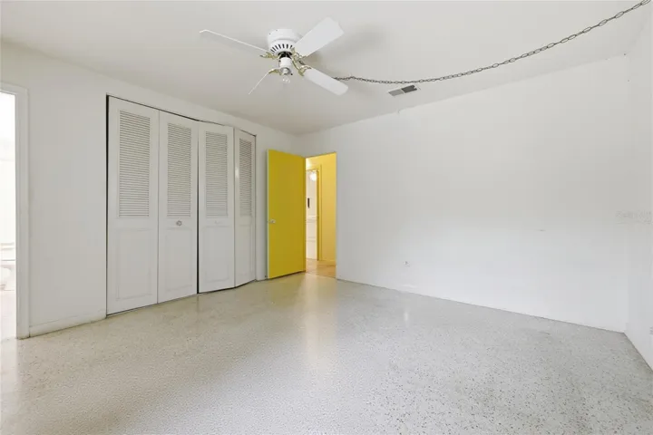 Virtually staged, removed exercise equipment