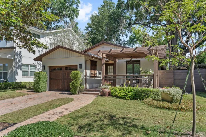Landscaped low maintenance yard.