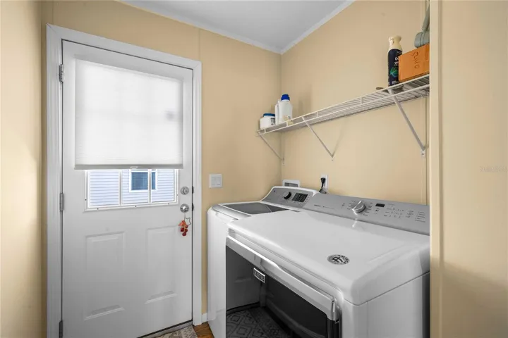 Inside laundry area.