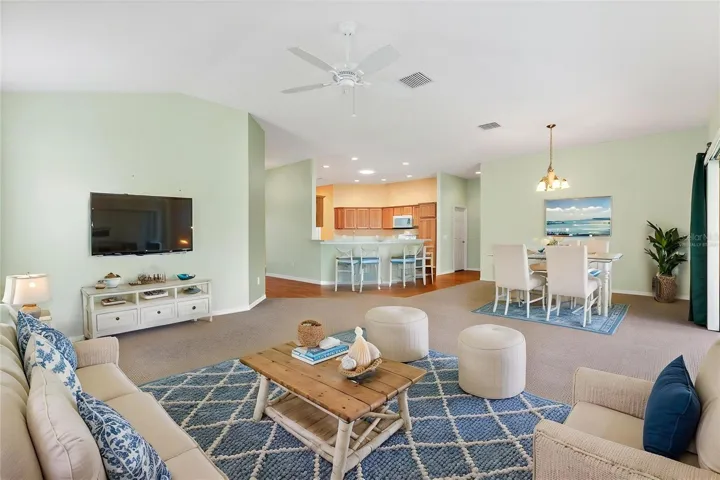 Virtually Staged - Living Room - Dining Room