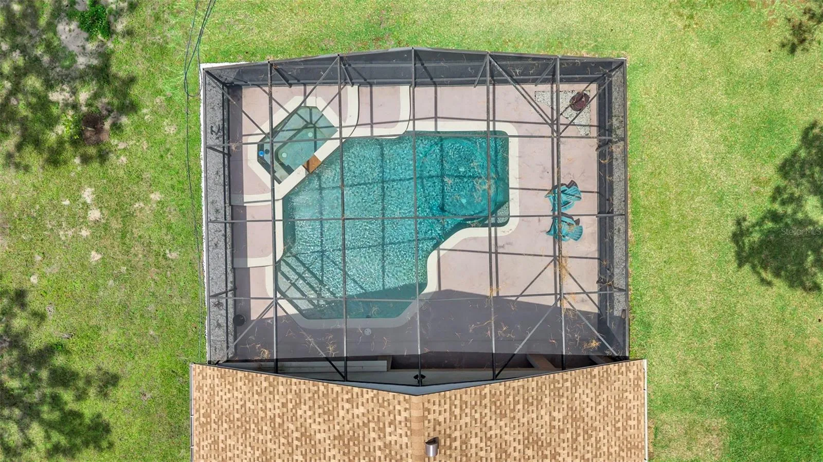 Drone view of pool
