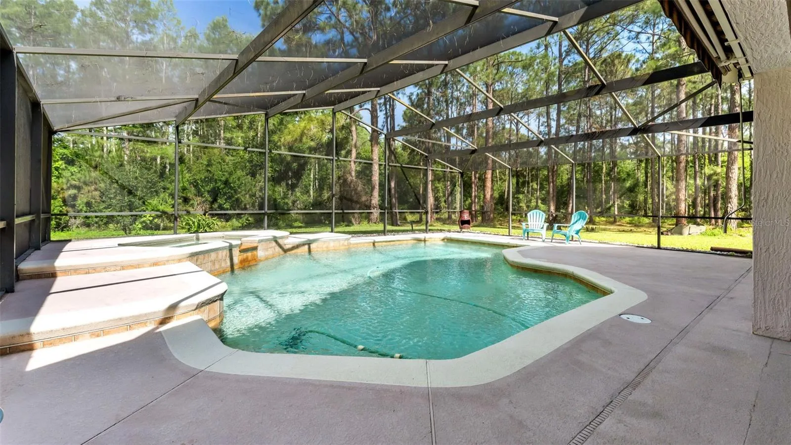 Pool area towards woods and 2nd lot