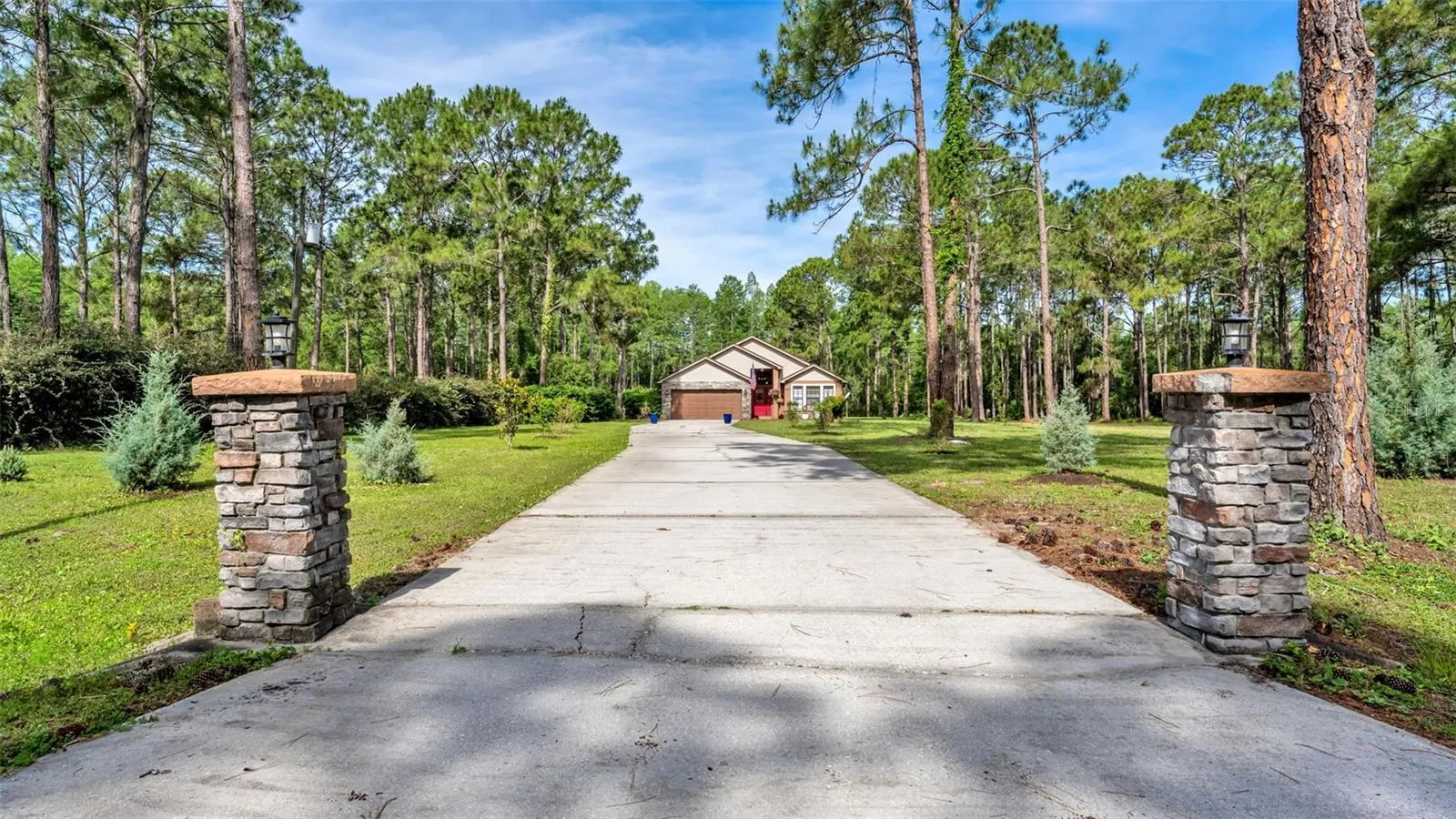 Front from road-extended driveway