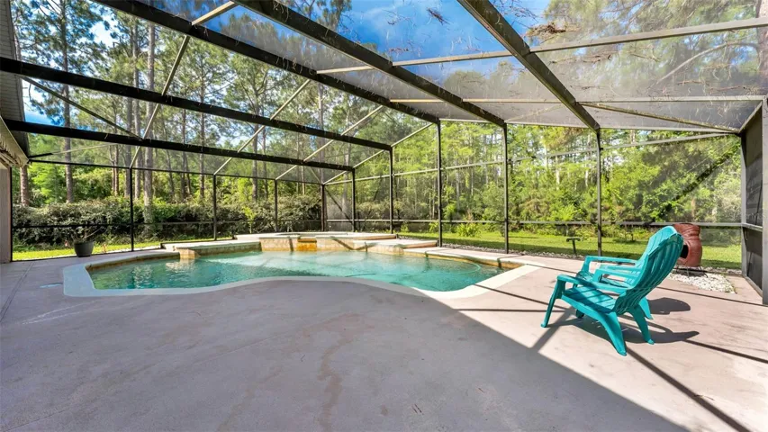 Pool from patio towards SW boundary