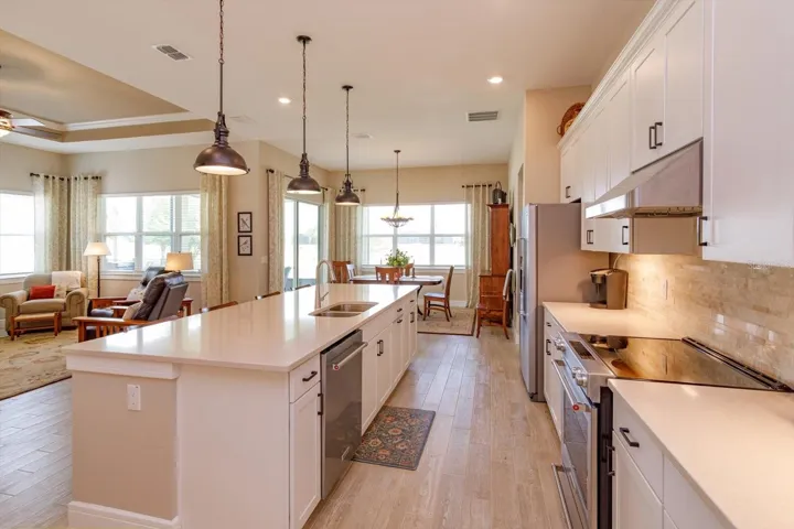 Open Kitchen, Living and Dining Areas
