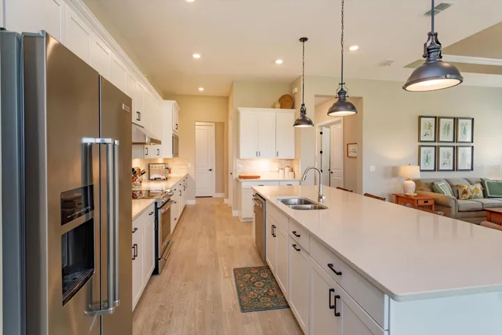 Kitchen with Tile Plank Flooring