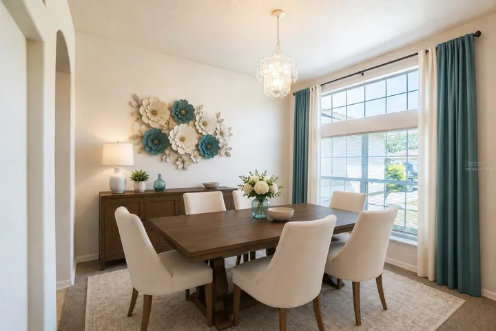 Virtually staged photo. Furnishings, décor, and design elements shown are for illustrative purposes only