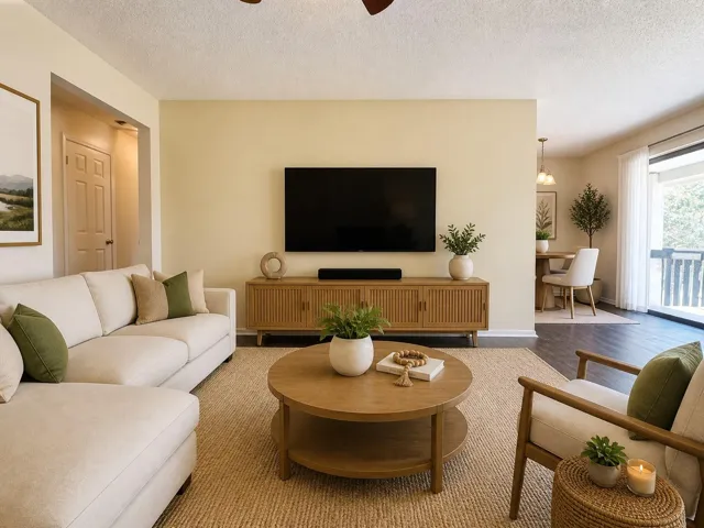 Virtually Staged. Living room.