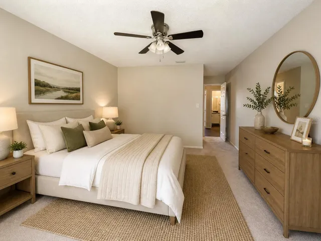 Virtually Staged. Master bedroom.