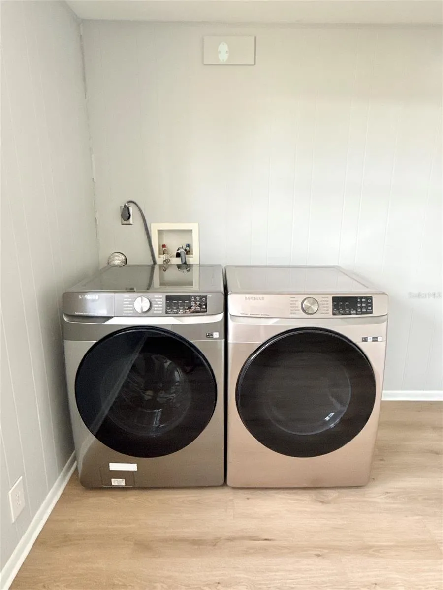 Washer and dryer inside
