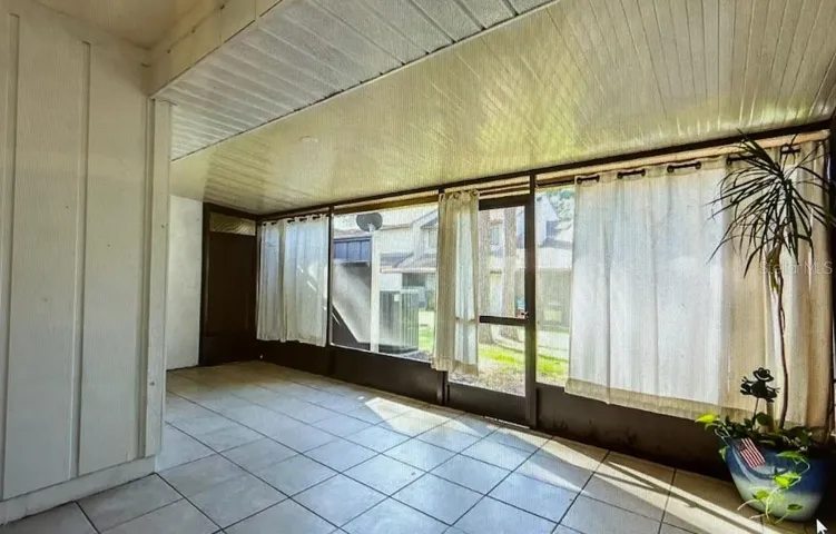 Enclosed back patio