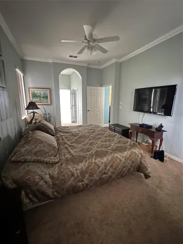 PRIMARY BEDROOM WITH TRAY CEILINGOM