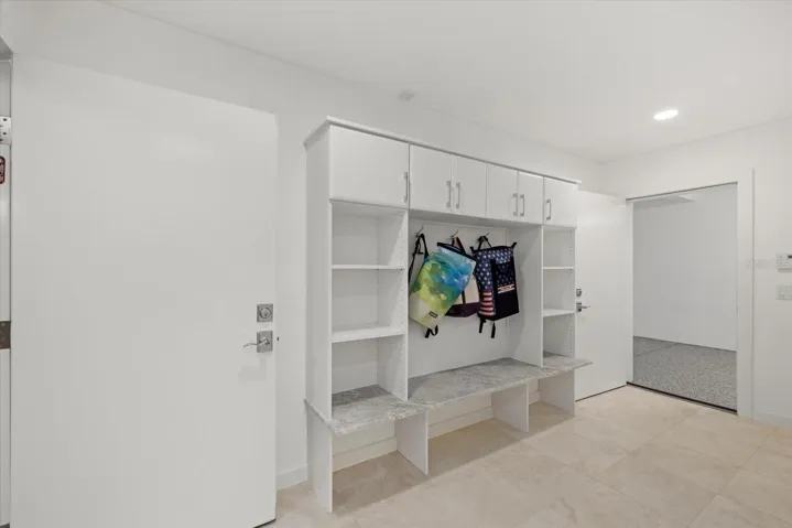 Mudroom off garage on 1st level
