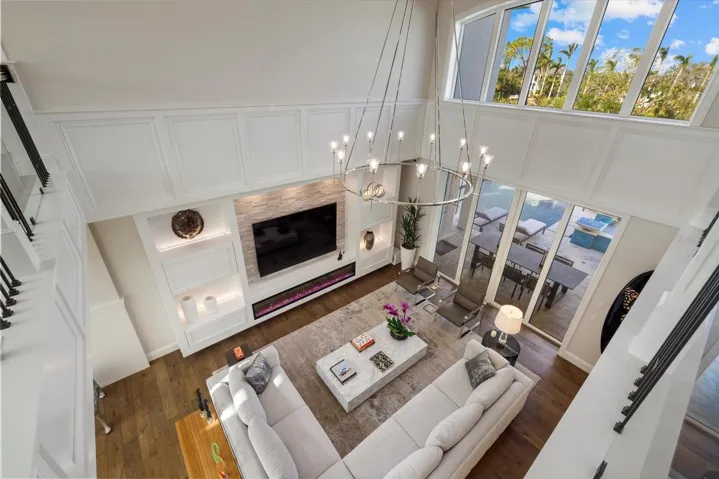 View from upstairs to Living room