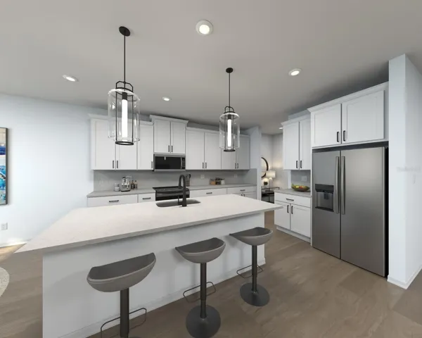 Photo is a virtual rendering representative of the home’s floorplan.
