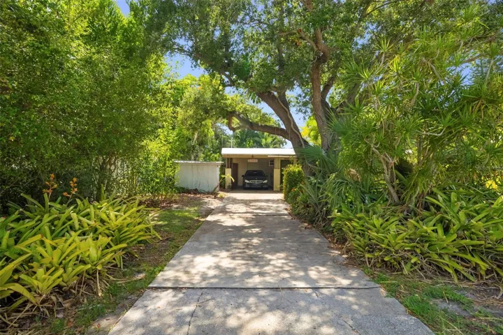 Long paved drive way