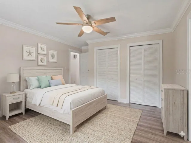 virtually staged guest bedroom