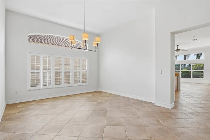 Dining Room/ Living Room - Look at the Beautiful Plantation Blinds