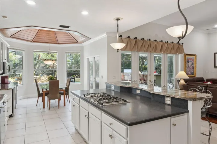 Light-filled layout with views of the lanai and pool