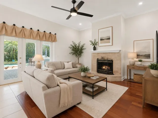 Virtually Staged with alternative furniture and decor