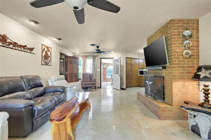 Spacious family room centrally located with easy access to the kitchen, flex space, and primary suite.