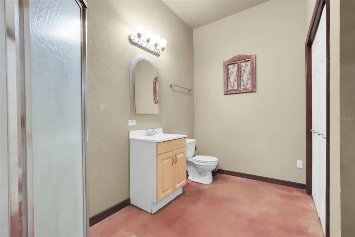Apartment includes a functional full bath with shower.