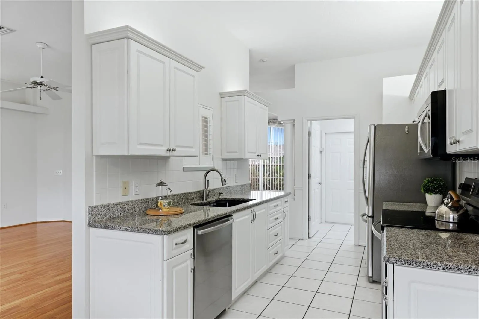 Kitchen with granite countertops