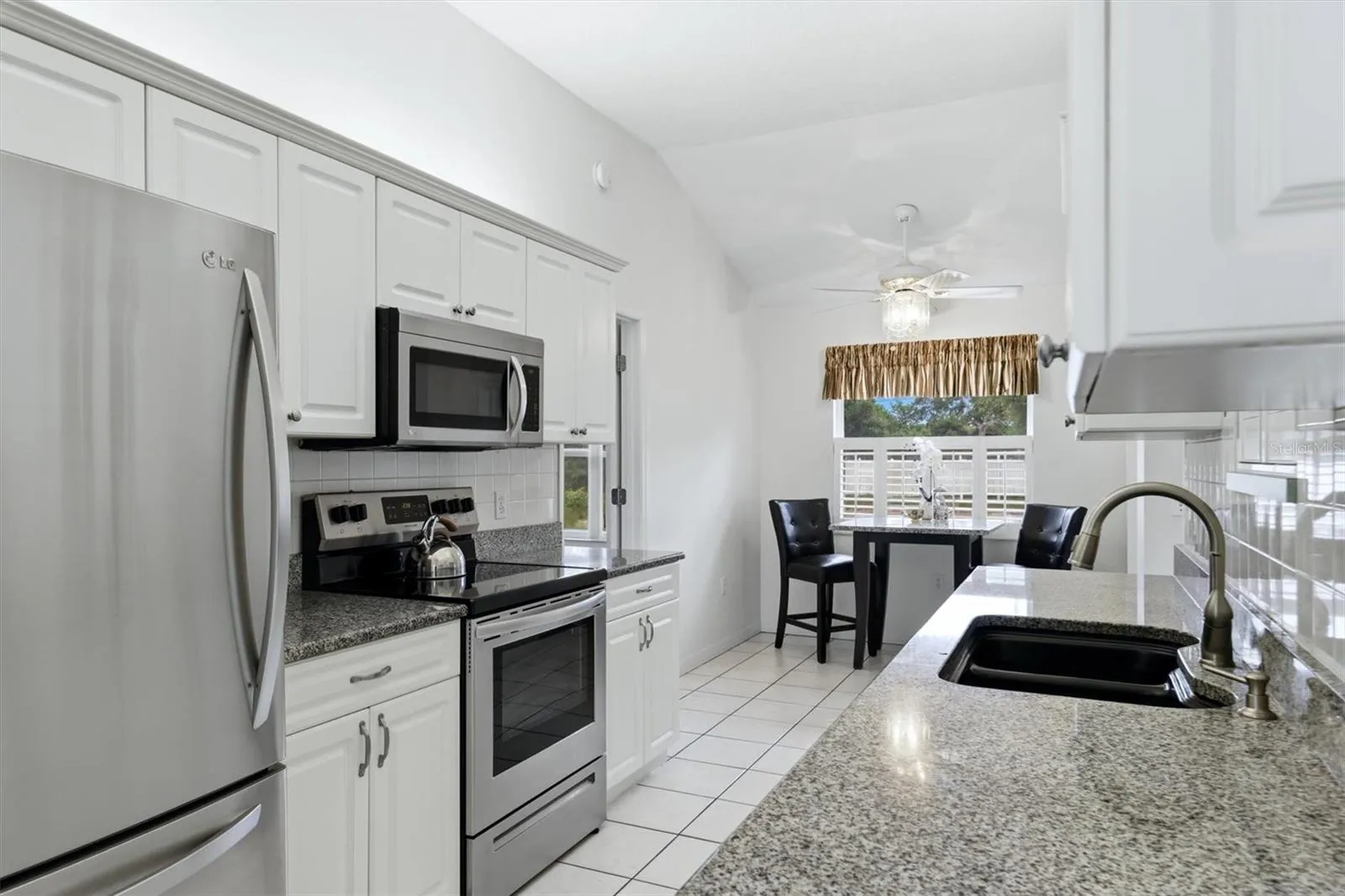 Kitchen with breakfast nook.