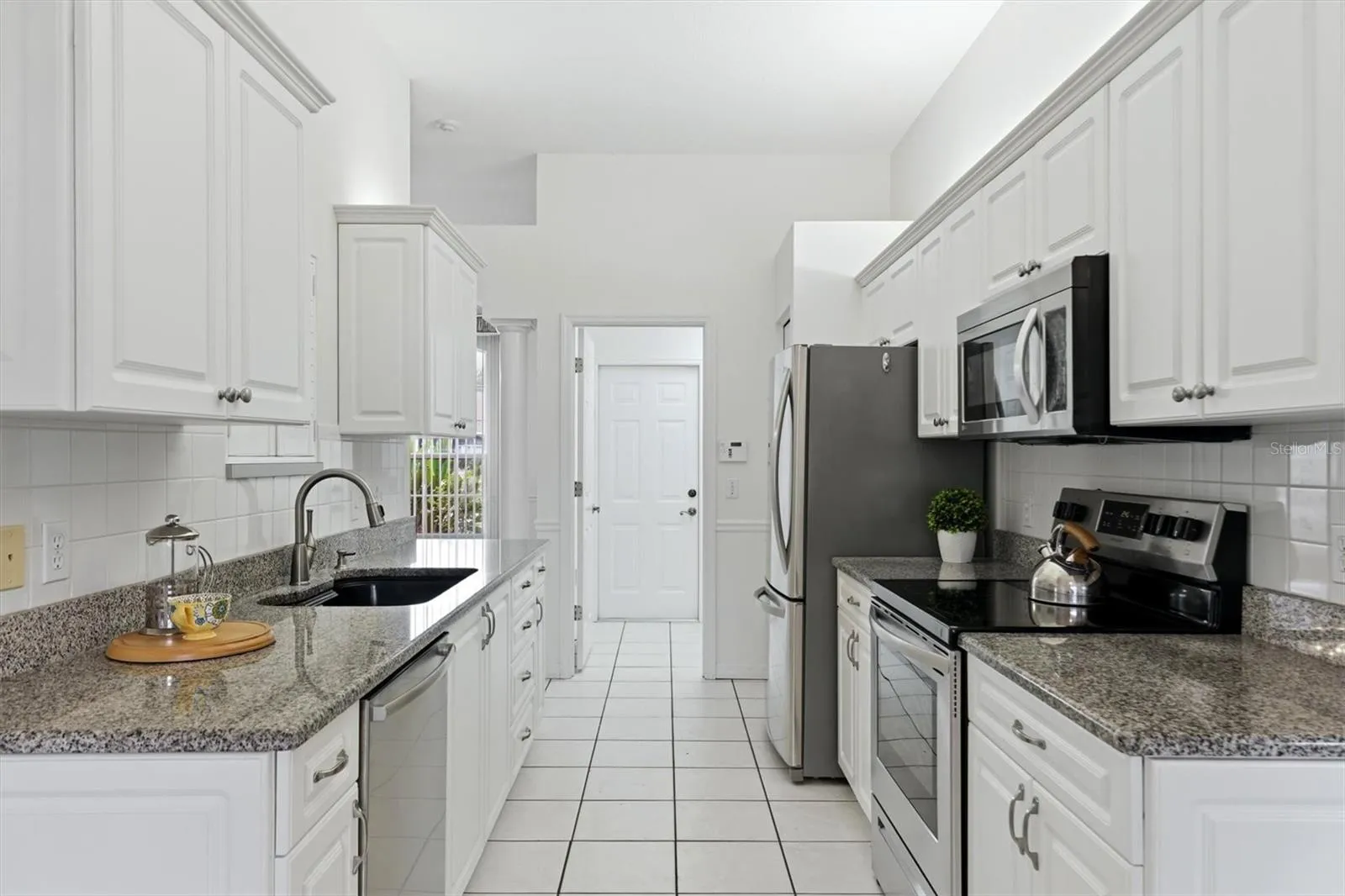 Kitchen with granite countertops