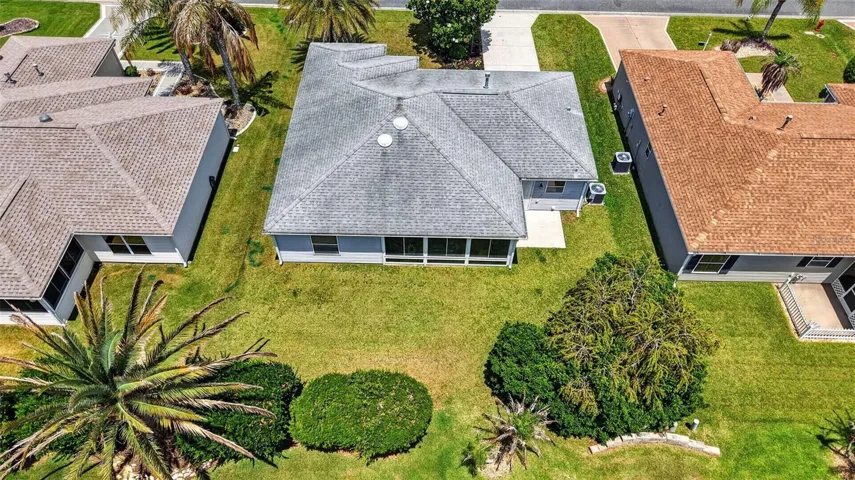 Aerial Rear Elevation with PRIVACY Landscaping