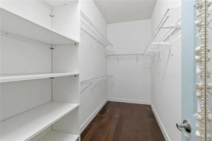 Walk-in closet with built-in shelving